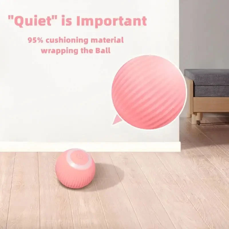 Smart Cat Rolling Ball Toys Rechargeable Cat Toys Ball Motion Ball Self-Moving Kitten Toys for Indoor Interactive Playing