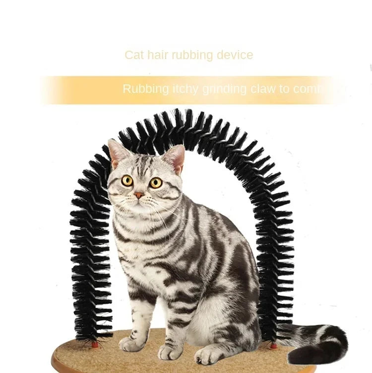 Self Grooming Cat Arch Massage Brush and Scratching Pad