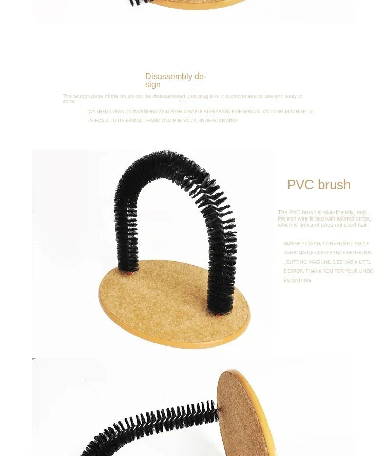 Self Grooming Cat Arch Massage Brush and Scratching Pad