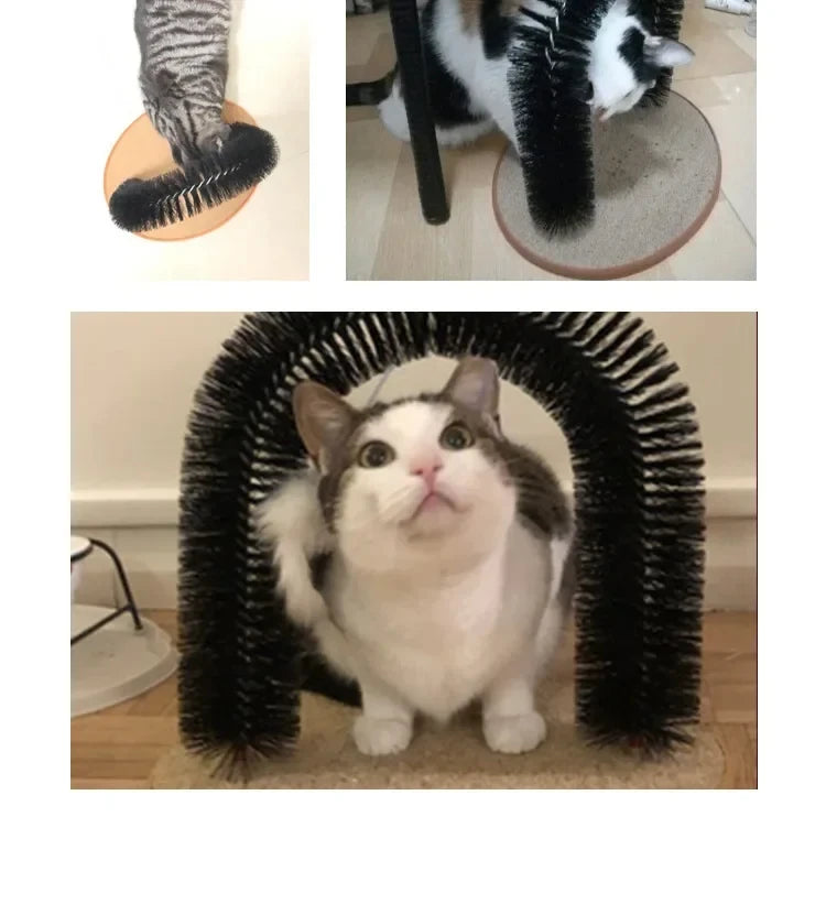 Self Grooming Cat Arch Massage Brush and Scratching Pad