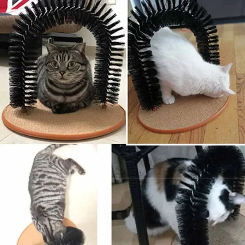 Self Grooming Cat Arch Massage Brush and Scratching Pad