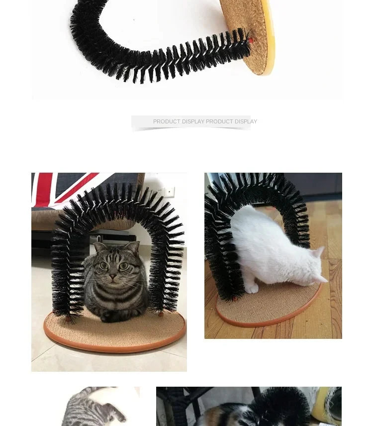 Self Grooming Cat Arch Massage Brush and Scratching Pad