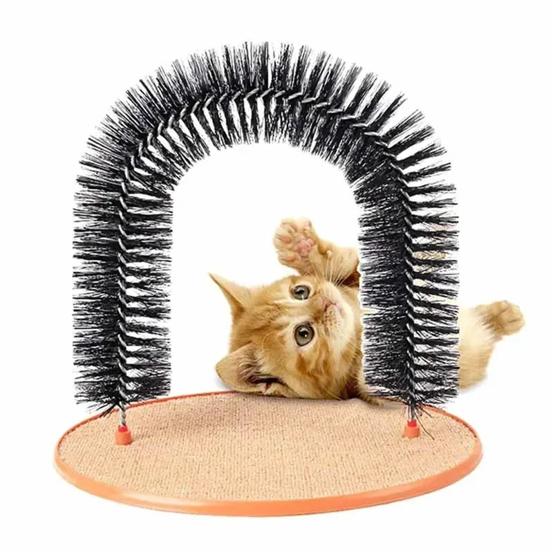 Self Grooming Cat Arch Massage Brush and Scratching Pad