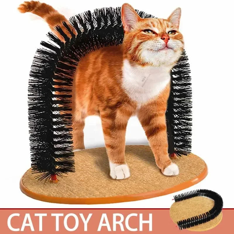 Self Grooming Cat Arch Massage Brush and Scratching Pad