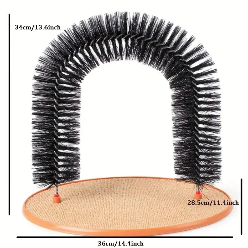 Self Grooming Cat Arch Massage Brush and Scratching Pad